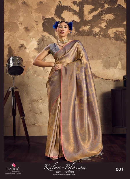 Kalaa Blossom By Rajtex Silk With Handloom Weaving Saree